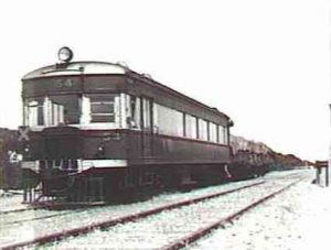 Railcar 54 at Milang Station.